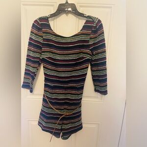 Ark & co. Purple striped romper